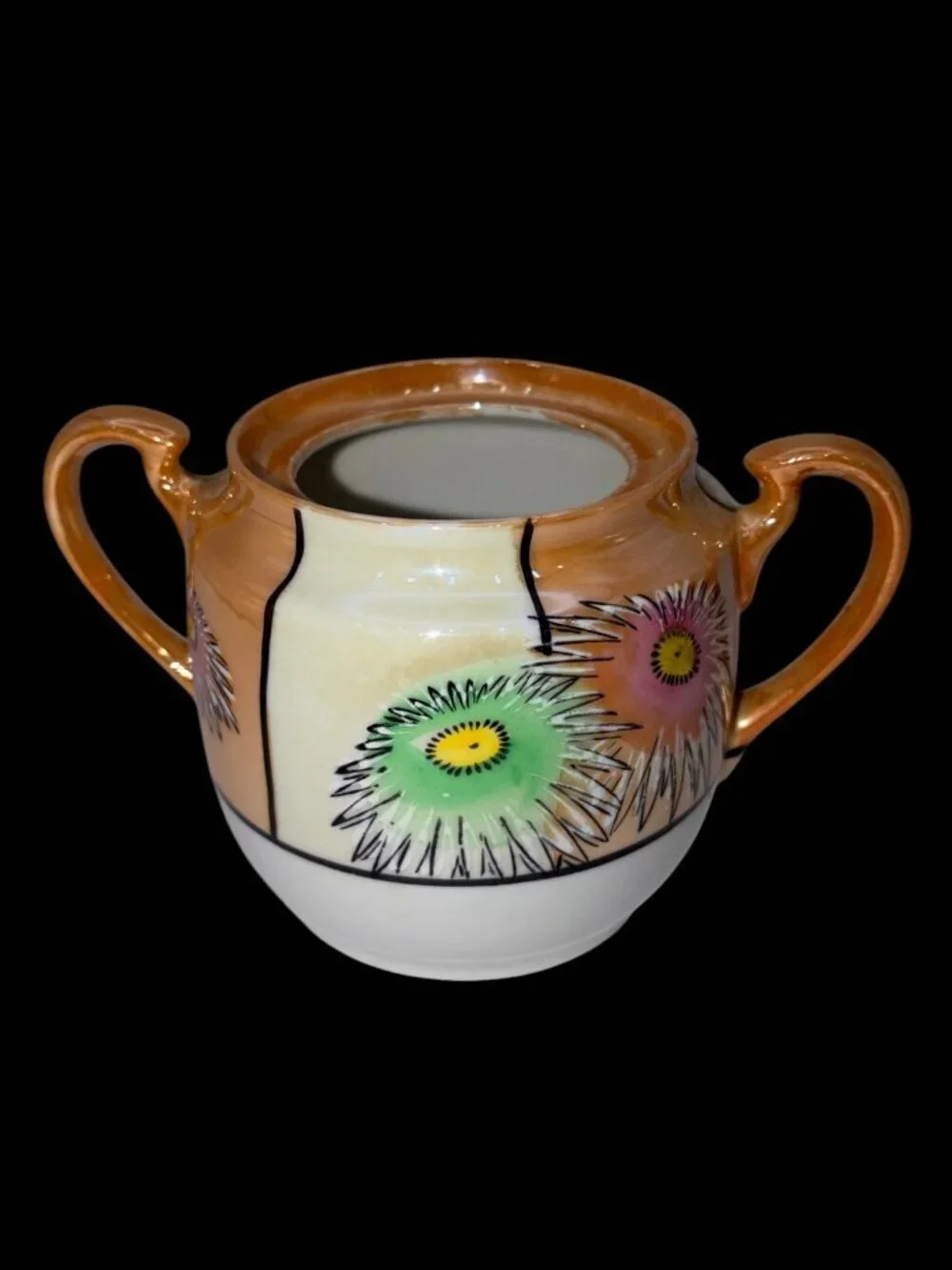Vintage Japanese Lusterware Tea Set – Teapot, Sugar Bowl & Creamer Takito Era